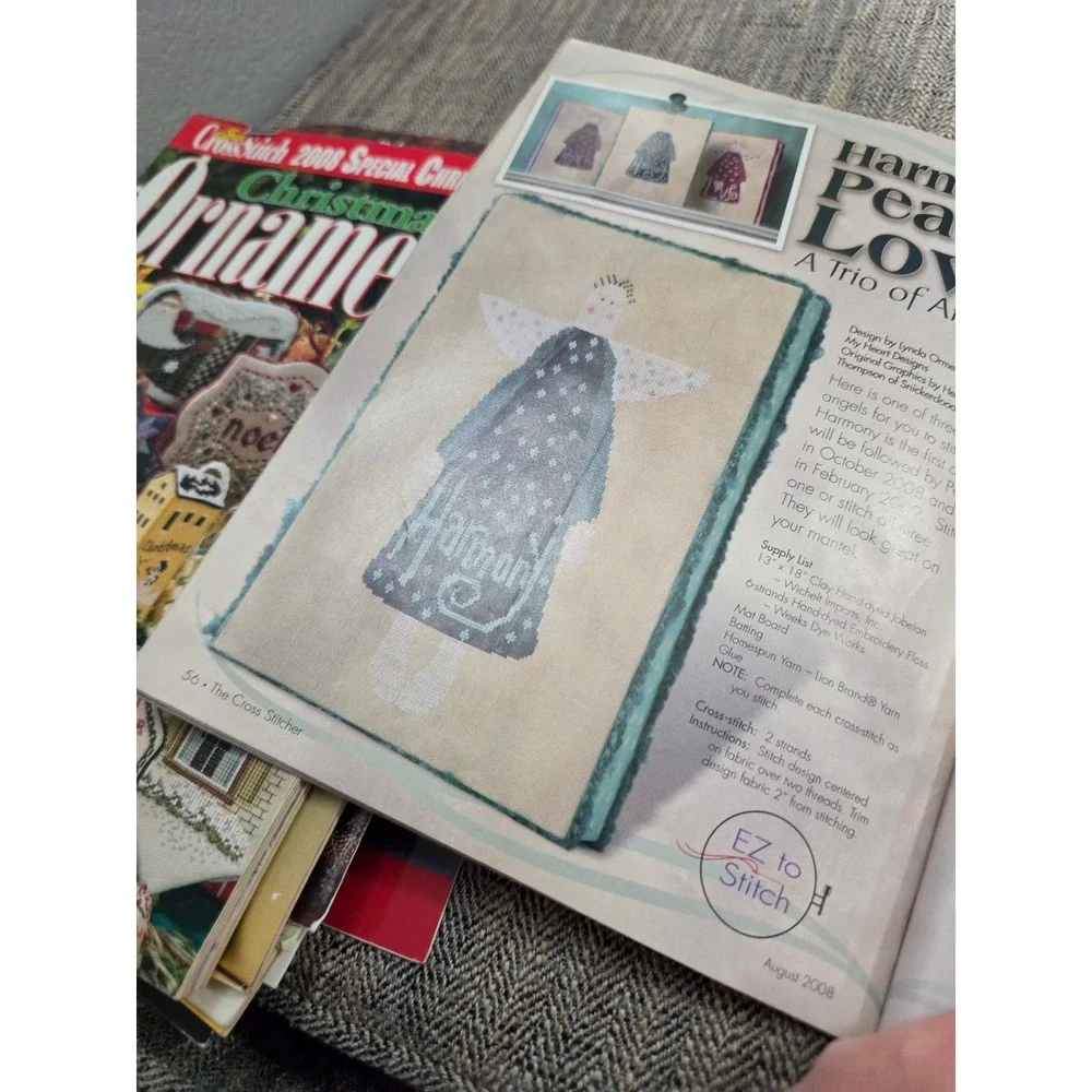 The Cross Stitcher magazine August 2008 featuring‎ a Mrs. Claus pattern project